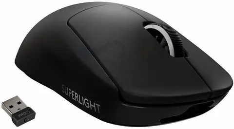 Мышь беспроводная, игровая Logitech G Pro X Superlight, оптическая, 25600 dpi, ускорение 40 G, Li-Ion, USB, черный.