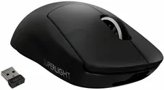 Мышь беспроводная, игровая Logitech G Pro X Superlight, оптическая, 25600 dpi, ускорение 40 G, Li-Ion, USB, черный.