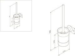 Стойка с туалетной щеткой, универсальная AM.PM LIKE - A8033400