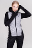 Премиальный костюм для лыж и зимнего бега Nordski Hybrid Hood Black/Grey женский