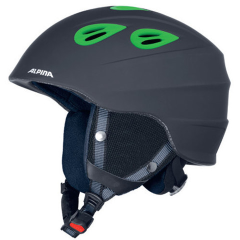 Картинка шлем горнолыжный Alpina Junta 2.0 C JUNTA C black matt green - 1
