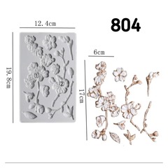 Молд Сакура барельеф, Арт.PO-0804, силикон