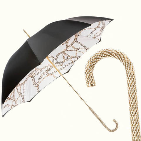 зонт сваровски с золотыми цепями