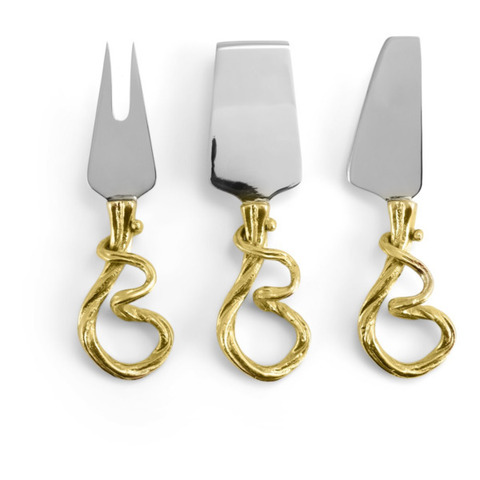 Набор ножей для сыра 3шт 16см Michael Aram Виноградная лоза