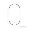 Fixsen FX-3100B Зеркало Fixsen FX-3100B с подсветкой LED, овальное 50х100см, цвет рамы черный
