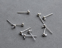 Швенза шарик с петелькой, шарик 3мм, покрытие родий, пара