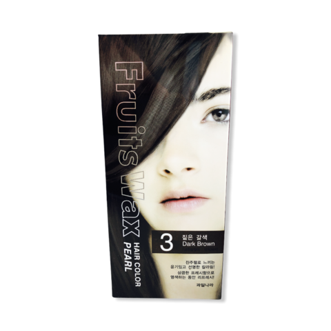 WELCOS Fruits Wax Pearl Hair Color #03 Dark Brown 60ml*60g