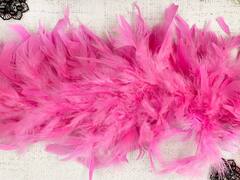 Боа куриное 78 гр, ш. 20 см, L 1,82 м, ярко-розовый