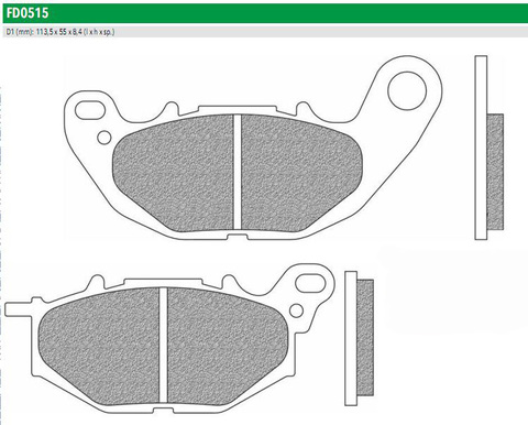 FD0515R01 Тормозные колодки дисковые мото ROAD RACE SINTERED (FDB2280) NEWFREN