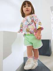 Футболка и шорты в комплекте для девочки Next AE6-180, Розовый, Салатовый