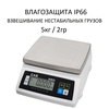 Весы фасовочные/порционные настольные CAS SW-05W, 5кг, 2гр, 247x195, Влагозащита IP66, с поверкой, без стойки