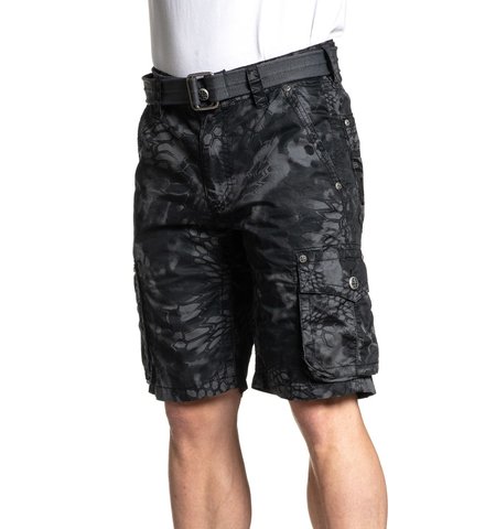 Affliction | Шорты мужские NOBLE CARGO SHORT 110WS175 левый бок