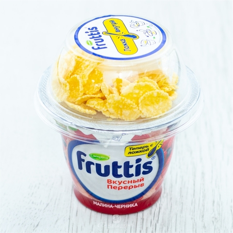 Йогурт FRUTTIS Вкусный перерыв Малина Черника 180 гр Campina РОССИЯ