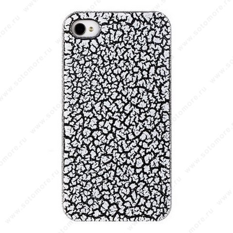 Накладка для iPhone 4s/ 4 в виде шпаклевки черная