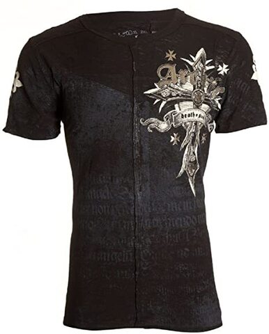 Archaic | Футболка мужская LUSTROUS Black AM1339BL от Affliction перед