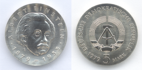 5 марок 100 лет со дня рождения Альберта Эйнштейна 1979 год