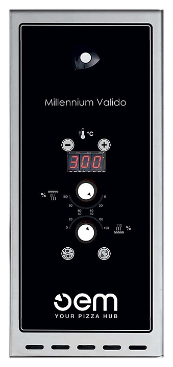 Печь для пиццы электрическая серии Millennium Valido EVO 1-камерная с подом 73*73 см, электро-механическая панель управления, дверь открывается вниз OEM-ALI 435BEM