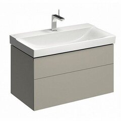 Шкафчик для раковины Geberit Xeno², с двумя выдвижными ящиками: B=88см, H=53см, T=46.2см, Серый / Матовое покрытие фото