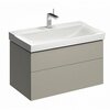 Шкафчик для раковины Geberit Xeno², с двумя выдвижными ящиками: B=88см, H=53см, T=46.2см, Серый / Матовое покрытие