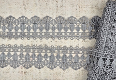 Кружево плетёное, ш. 5,5 см, серый
