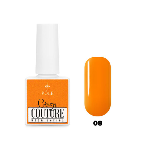 Гель-лак POLE Neon Crazy couture №08 - неоновый оранжевый (8 мл.)
