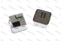 Кнопка (кнопочный модуль) MT42-IXRUS "11 этаж", квадратная, красная подсветка, Брайль