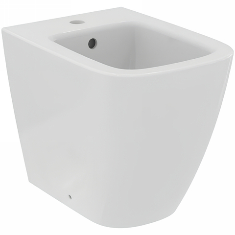 Ideal Standard T459501 Ideal Standard i.life S Напольное пристенное биде, с отверстием под смеситель, с отверстием перелива, с крепежом TT0257919. Короткая проекция