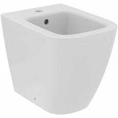 Ideal Standard T459501 Ideal Standard i.life S Напольное пристенное биде, с отверстием под смеситель, с отверстием перелива, с крепежом TT0257919. Короткая проекция фото