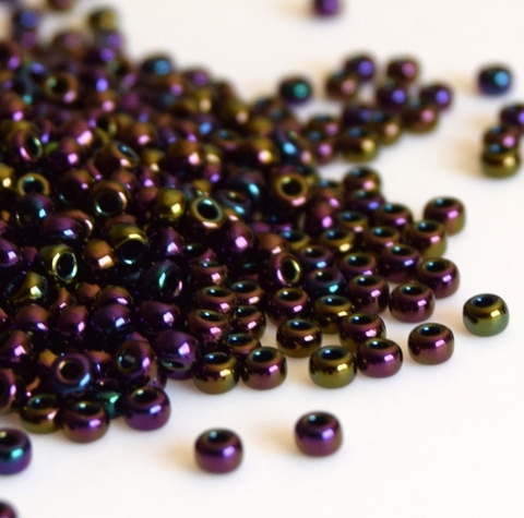 8/0 RR-0454 Бисер круглый Миюки /Miyuki round 8/0 Metallic Purple Iris