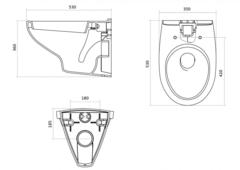 Бореаль Пэк подвесная чаша + инсталляция +сиденье+панель бел. цвета