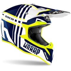 Кроссовый шлем Airoh Wraap Белый-Синий размер L (59-60)