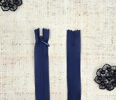 Молния спираль потайная Т3, 20 см, тёмно-синий