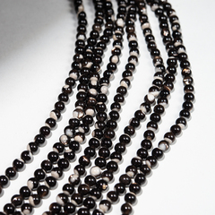 Перламутр морских ракушек, шоколадного оттенка "Зебра", шар 6,1мм