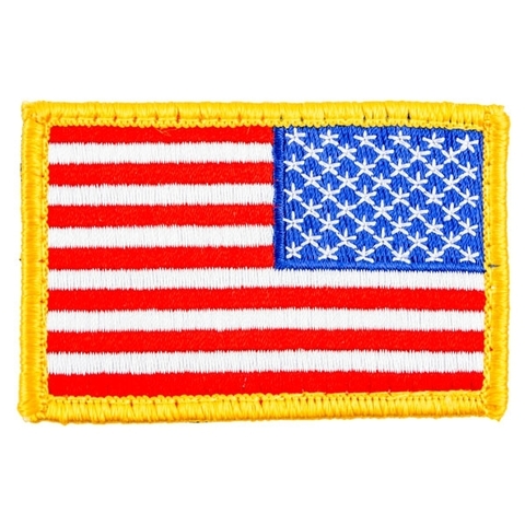 Abzeichen US Flagge m. Klett bunt rechts