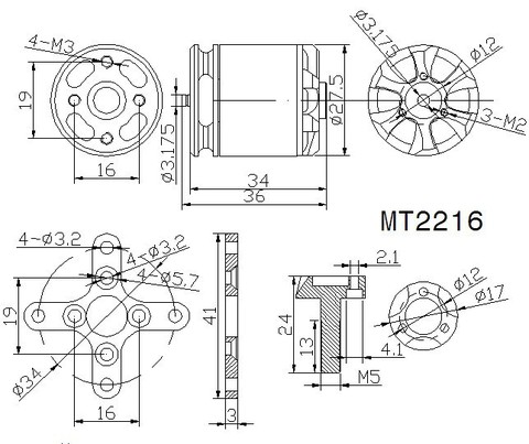 T-Motor MT2216 KV900