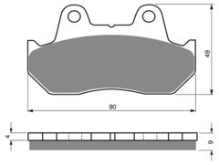 Колодки тормозные Goldfren 049 S3