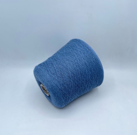Бобинная пряжа (пр.Италия), 1500м/100 гр. 80%шерсть, 20%полиамид, цвет-Светлый деним, меланж,арт-31796