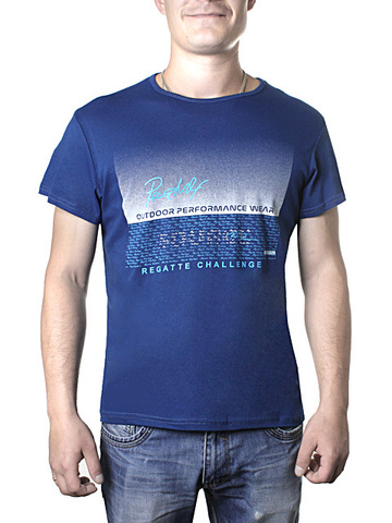 17614-5 футболка мужская, синяя