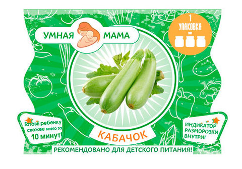 Кабачок "Умная мама" замороженный, 200г