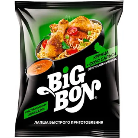 Лапша Биг Бон курица и соус сальса 75г, шт
