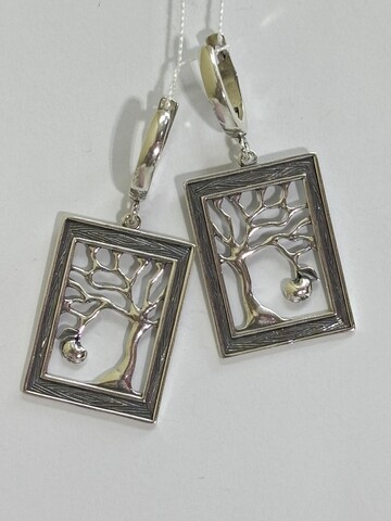 Райские яблочки (серьги из серебра)