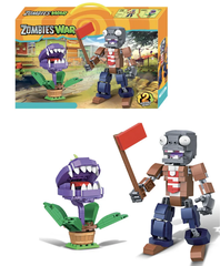 Конструктор Зомби и цветок - людоед 502 дет.