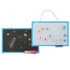 
          Доска двусторонняя детская Basir магнитно-меловая для рисования, обучающий набор, 30*20 см