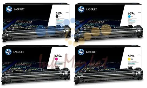 Комплект оригинальных картриджей HP W2010X + W2011X + W2012X + W2013X (№659X) для HP LJ M856, M776