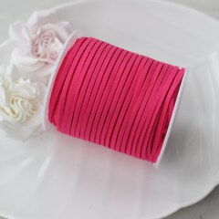 Шнур замшевый (искусственный), ярко-малиновый, 2,3*1 мм, 1 метр, ШН012