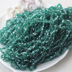 Хрусталь (стекло) граненный, изумрудный 4*3 мм, 1 нить, С024