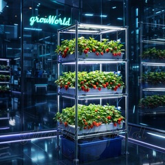 Домашняя стеллажная многоярусная гидропонная установка 3 ЯРУСА 1850х650х530мм до 30 растений