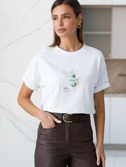 Футболка из премиального хлопка с авторским принтом  D49.117 (127962)