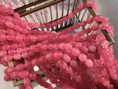 Нить бусин из тонированного кварца 7-8мм (галтовка)