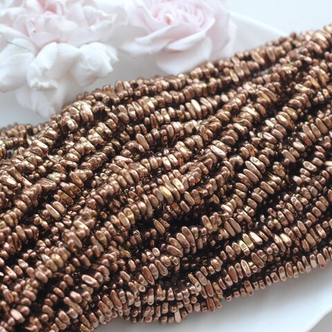 Гематин гематит, неровные бусины, 9 мм, шоколад, 1 нить, ГМ055